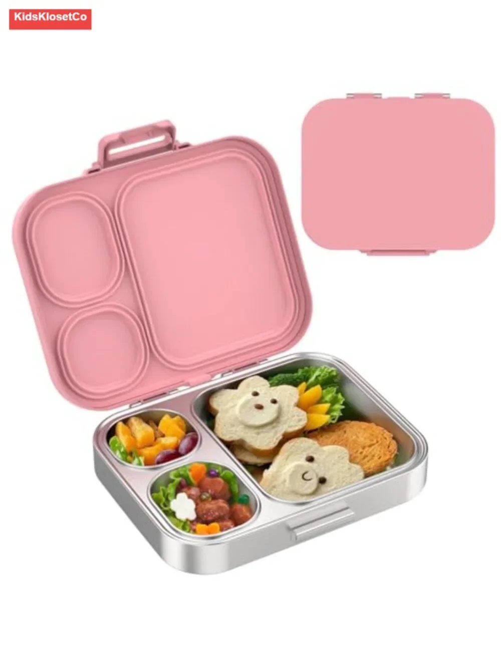 Stainless Steel Bento Lunch Box with Insulated Soup Thermo, Leak-Proof,